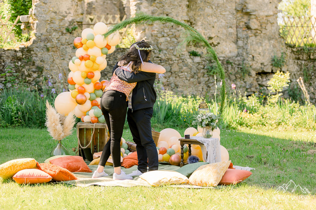 Demande en mariage romantique au Chteau de la Flocellire