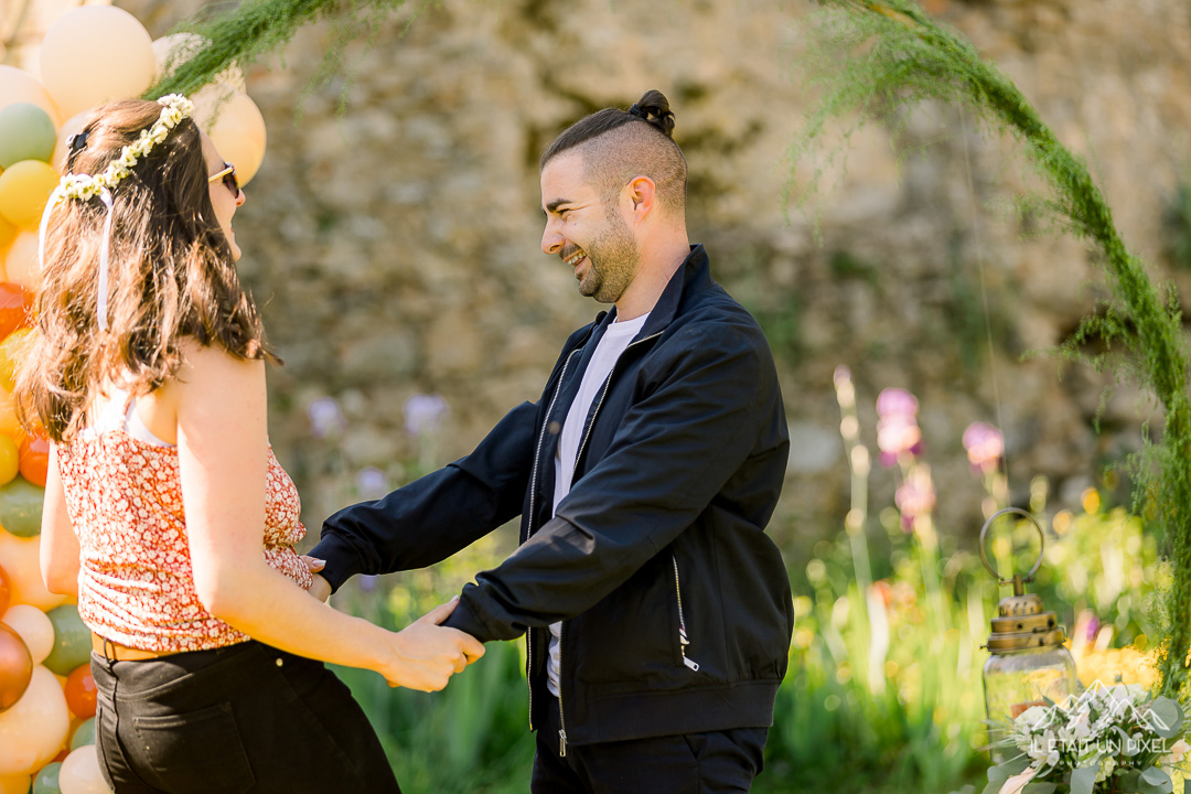 Demande en mariage romantique au Chteau de la Flocellire