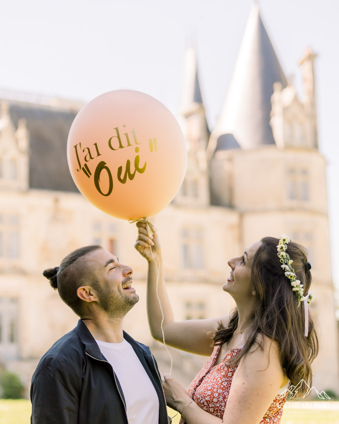 Demande en mariage romantique au Chteau de la Flocellire