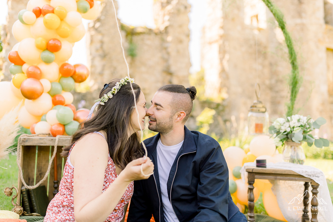 Demande en mariage romantique au Chteau de la Flocellire