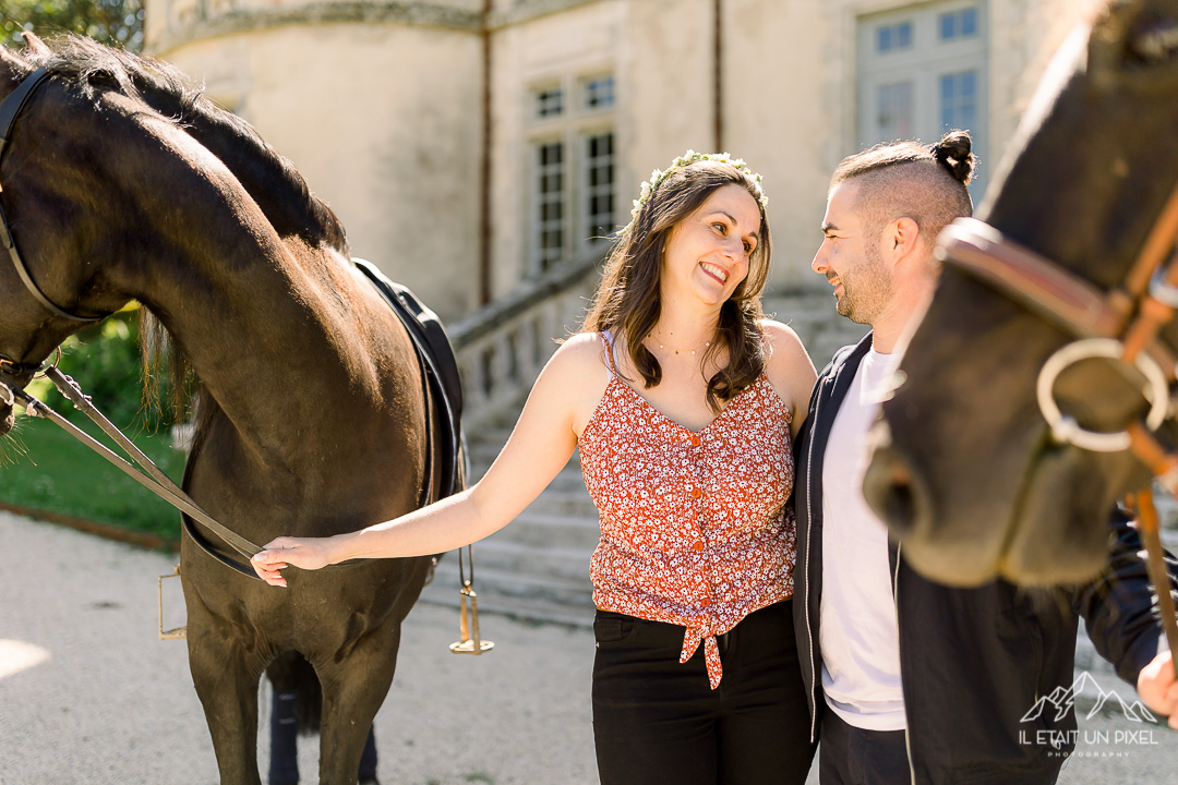 Demande en mariage romantique au Chteau de la Flocellire