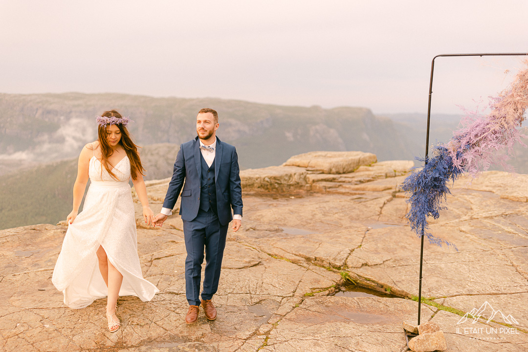 Sance engagement dans les Fjords de Norvge