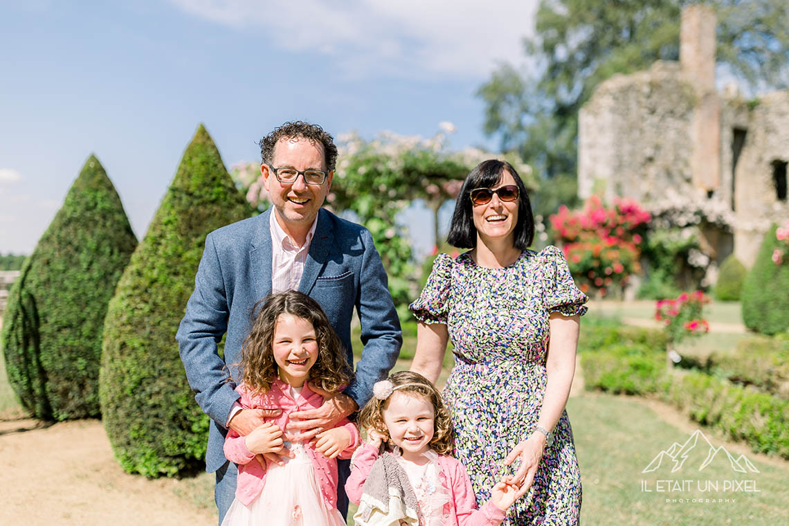 Sance en famille dans un magnifique chteau