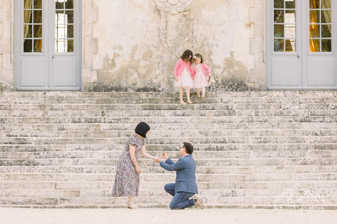 Sance en famille dans un magnifique chteau