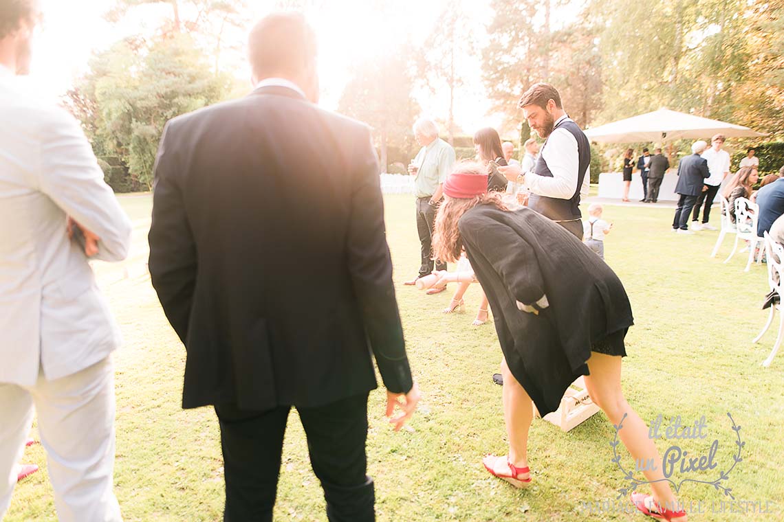 Reportage de mariage avec ceremonie laique a la Catrache, 78