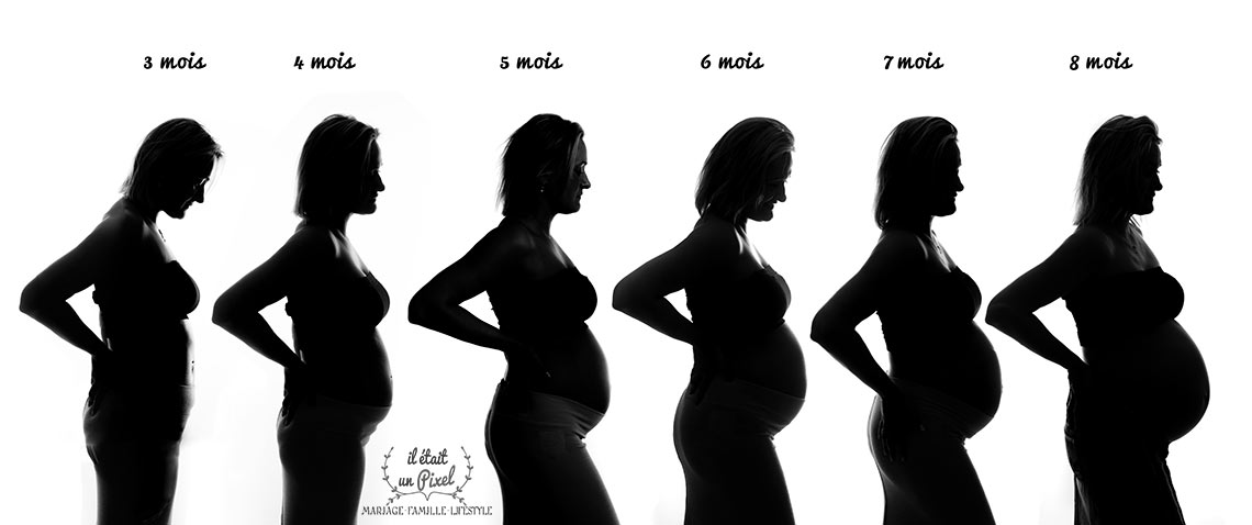Séance photo Evolution de grossesse, les étapes en image