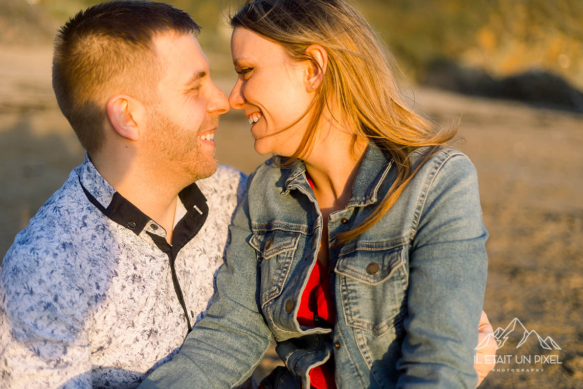 Sance engagement sur la plage de Pornic