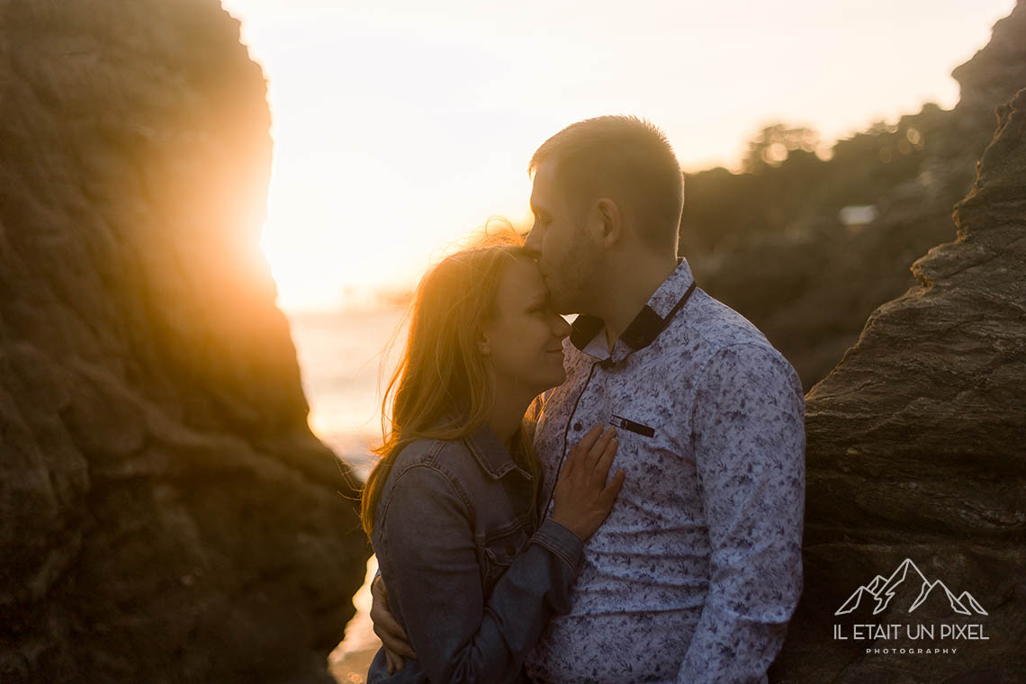 Sance engagement sur la plage de Pornic