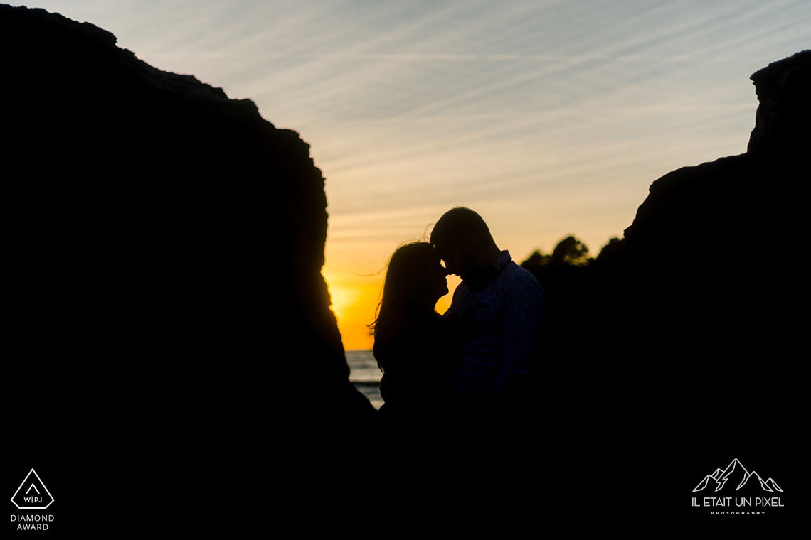 Sance engagement sur la plage de Pornic