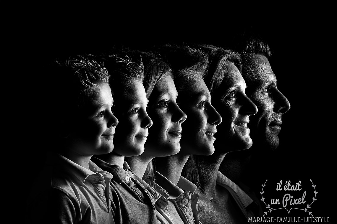 Séance photo de famille en studio