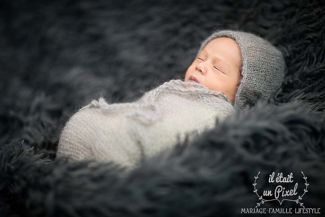 Séance naissance avec studio installé à domicile