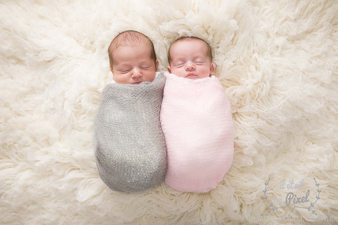 Naissance de jumeaux, séance photo studio !